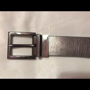 Calvin Klein Leather Square Buckle Belt - Size S.